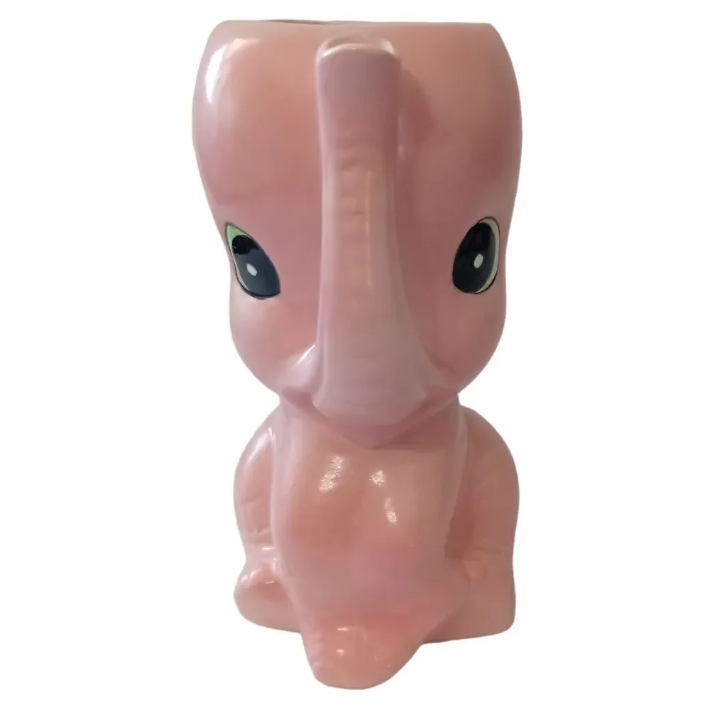 Pink Elephant Planter Pitcher Vase LEGO Japan Porcelain Kitschy Anthropomorphic. - Picture 10 of 16